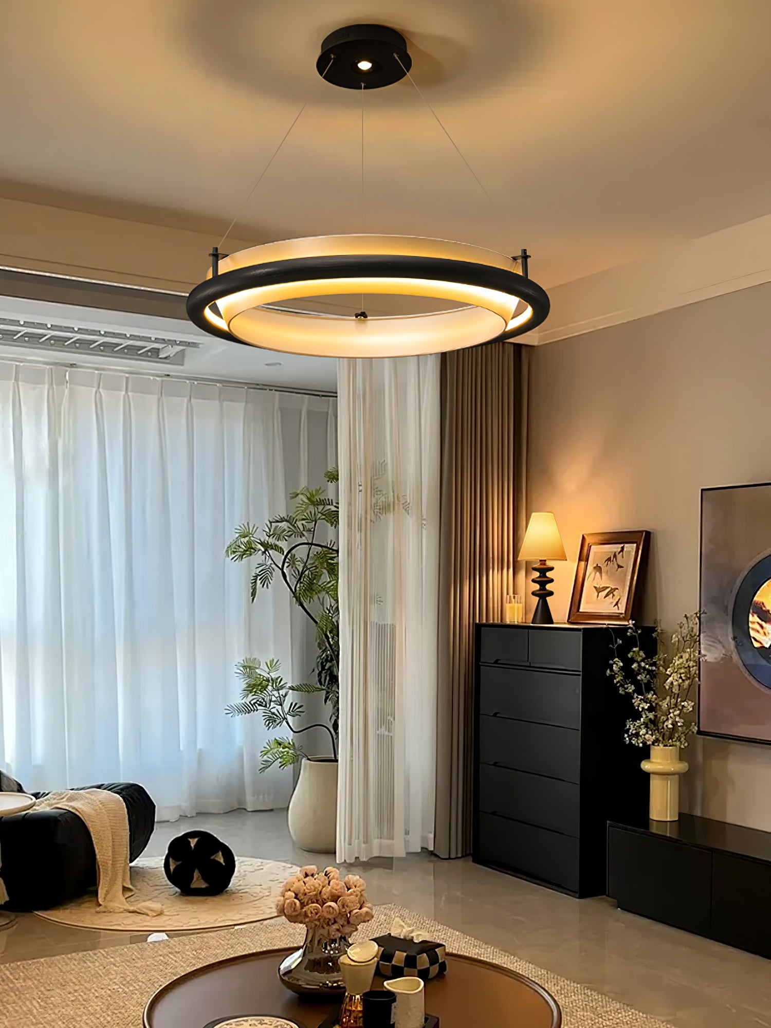 Archelo Modern Pendant Light - Sleek Hanging Fixture for Kitchen Island, Dining Room & Bedroom Lighting