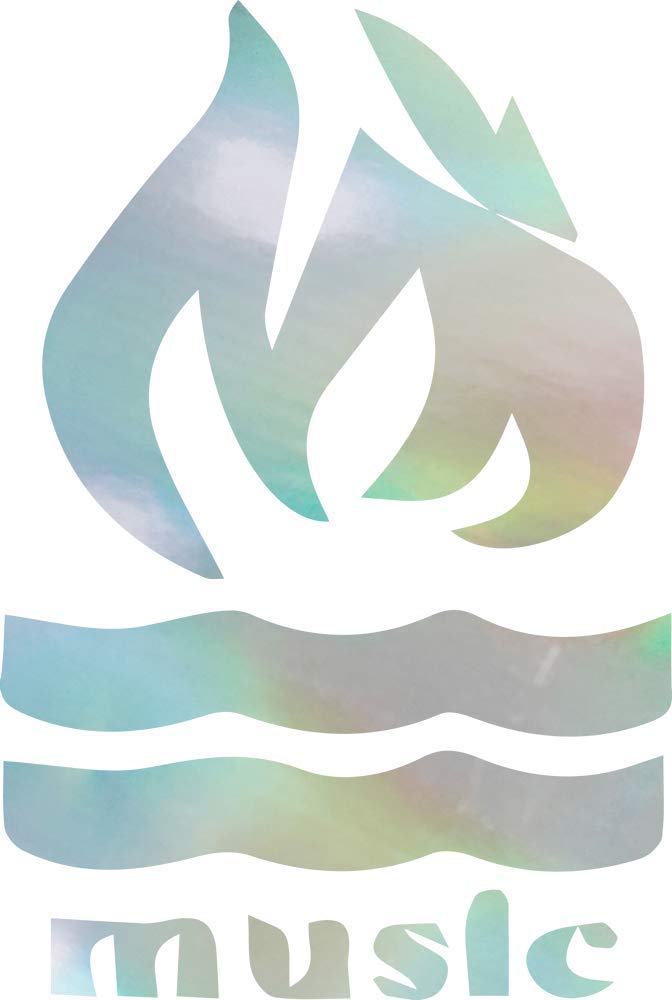 Hot Water Music (Hologram) - Set of 2 Premium Waterproof Vinyl Decal Stickers for Laptop, Phone, Helmet, Car Window, Bumper, Mug, Cup, Door & Wall - Perfect for Music Fans, DIY Decor, Personalizing Devices & Home Decoration