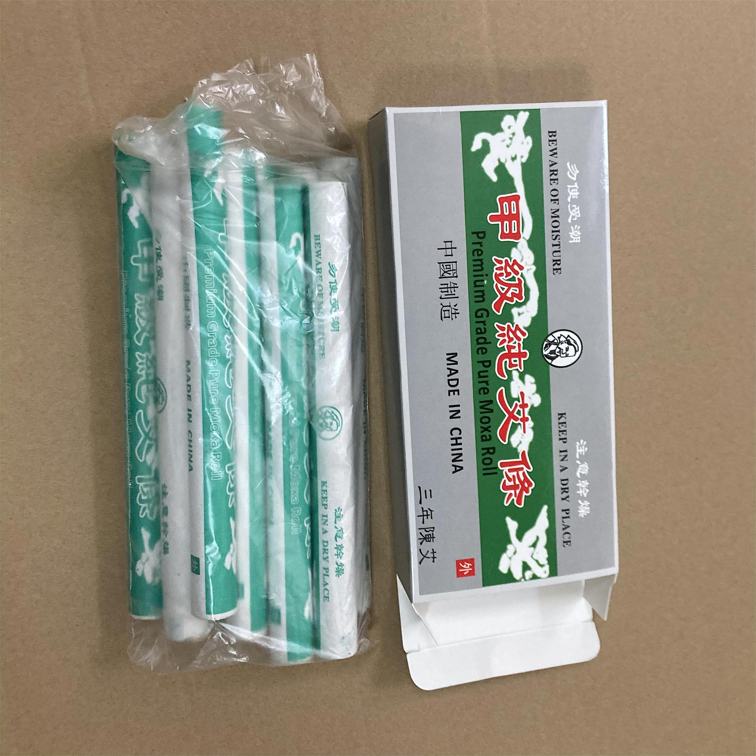 Barelove 10 Rolls Pure Moxa Stick Wormwood Handmade Moxibustion Therapy Sticks - Natural Mugwort Blunt Rollers for Neck, Waist, Knee & Back Acupoint Care - Traditional Chinese Ai Jiu (Moxibustion) Sticks for Pain Relief & Relaxation - Perfect for Home Wellness & Self-Care Routines