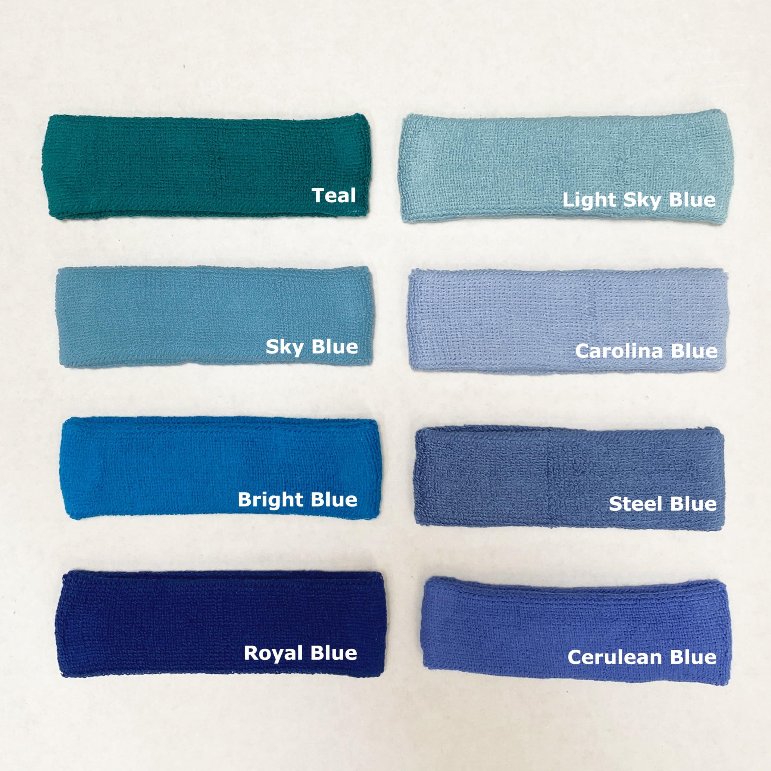 Unisex Terry Cloth Sweatbands Set - Moisture Wicking Headband & Wristband for Sports, Workouts & Yoga - Sweat Absorbing Fitness Accessories for Men & Women
