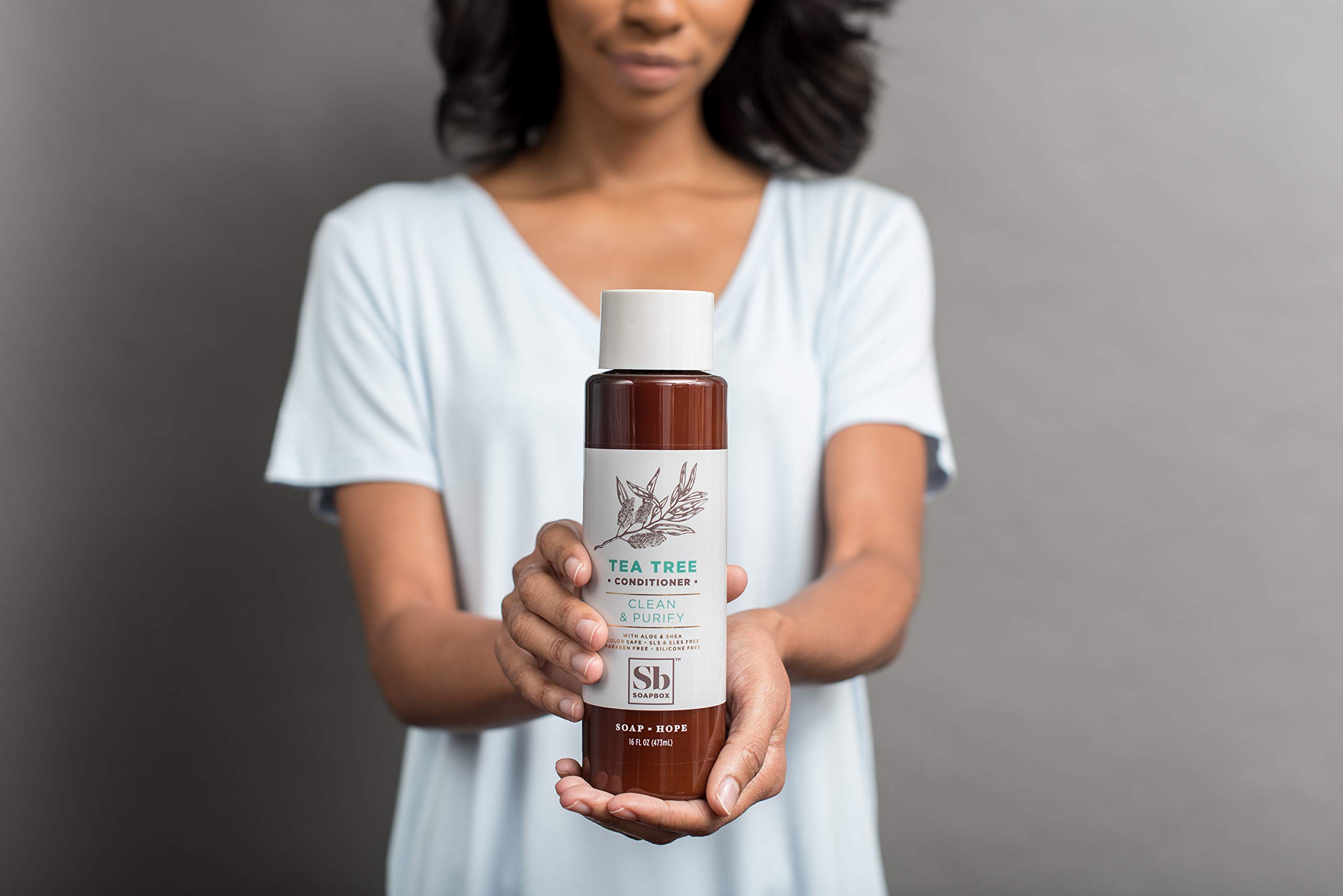 Soapbox Clean & Purify Tea Tree Conditioner - 16 oz | Hydrating & Scalp Care for Dry, Itchy Scalp | Vegan & Sulfate-Free Hair Treatment for Daily Use at Home or Salon