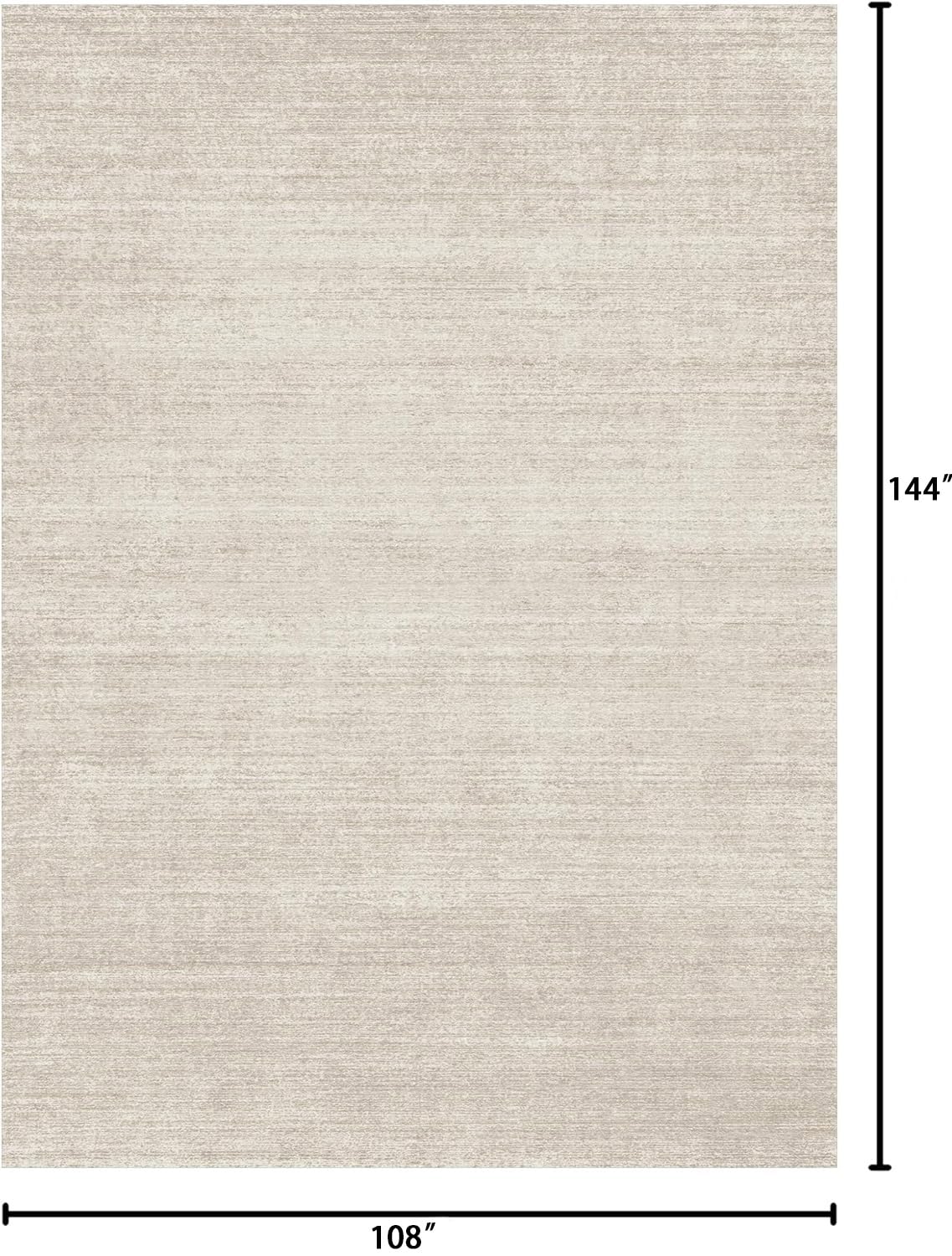 Valenrug Washable Rug - Stain Resistant Non-Slip Area Rug for Living Room & Bedroom | Machine Washable Foldable Printed Carpet (Beige, 9'x12') - Perfect for High-Traffic Areas, Pet-Friendly Homes & Easy Cleaning