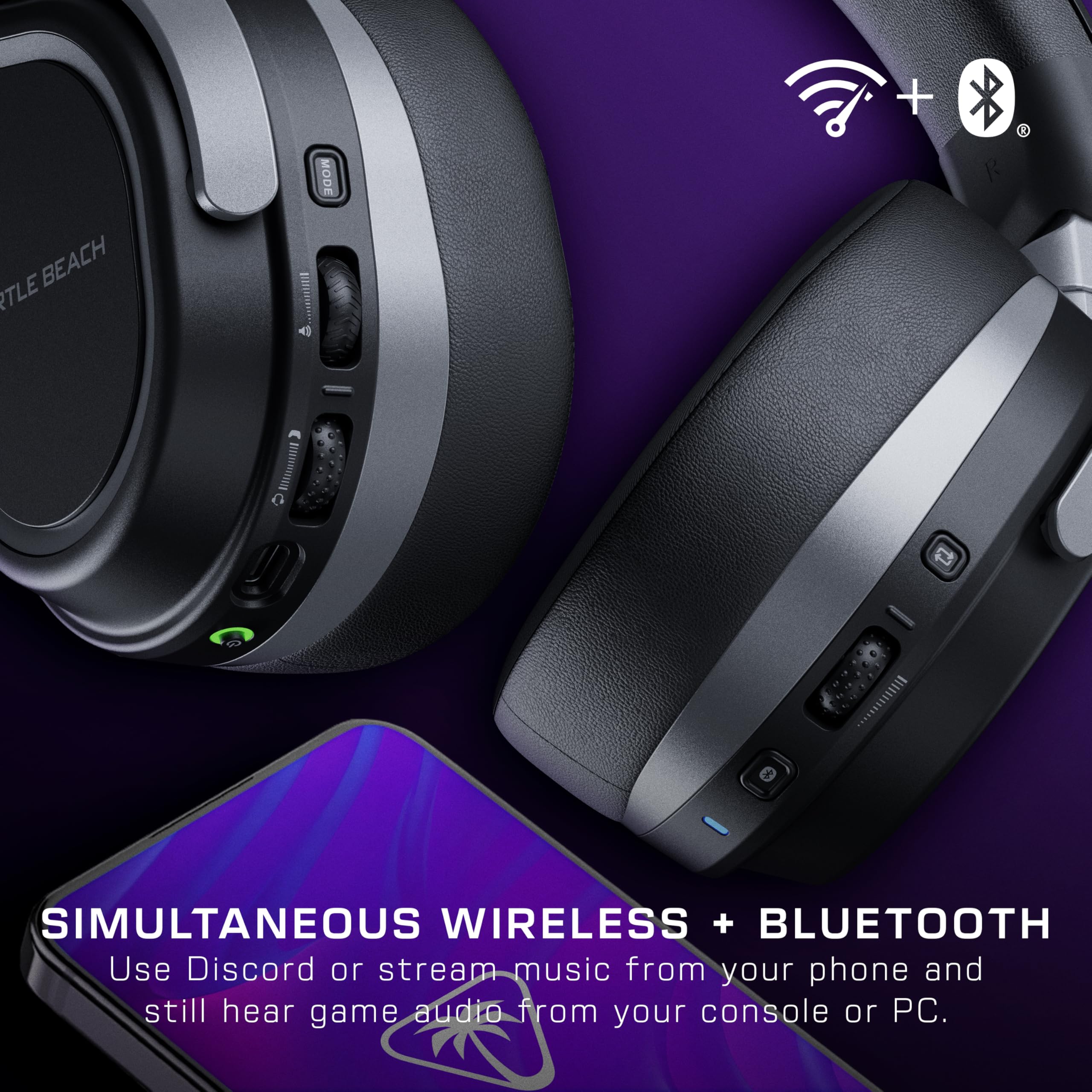 Turtle Beach Stealth 700 Gen 3 Wireless Gaming Headset for Xbox Series X|S, Xbox One, PC, PS5, PS4, Mobile – 60mm Speakers, AI Noise-Cancelling Mic, Bluetooth 5.1, 80-Hour Battery – Black – Perfect for Multiplatform Gaming, Streaming & Online Chat
