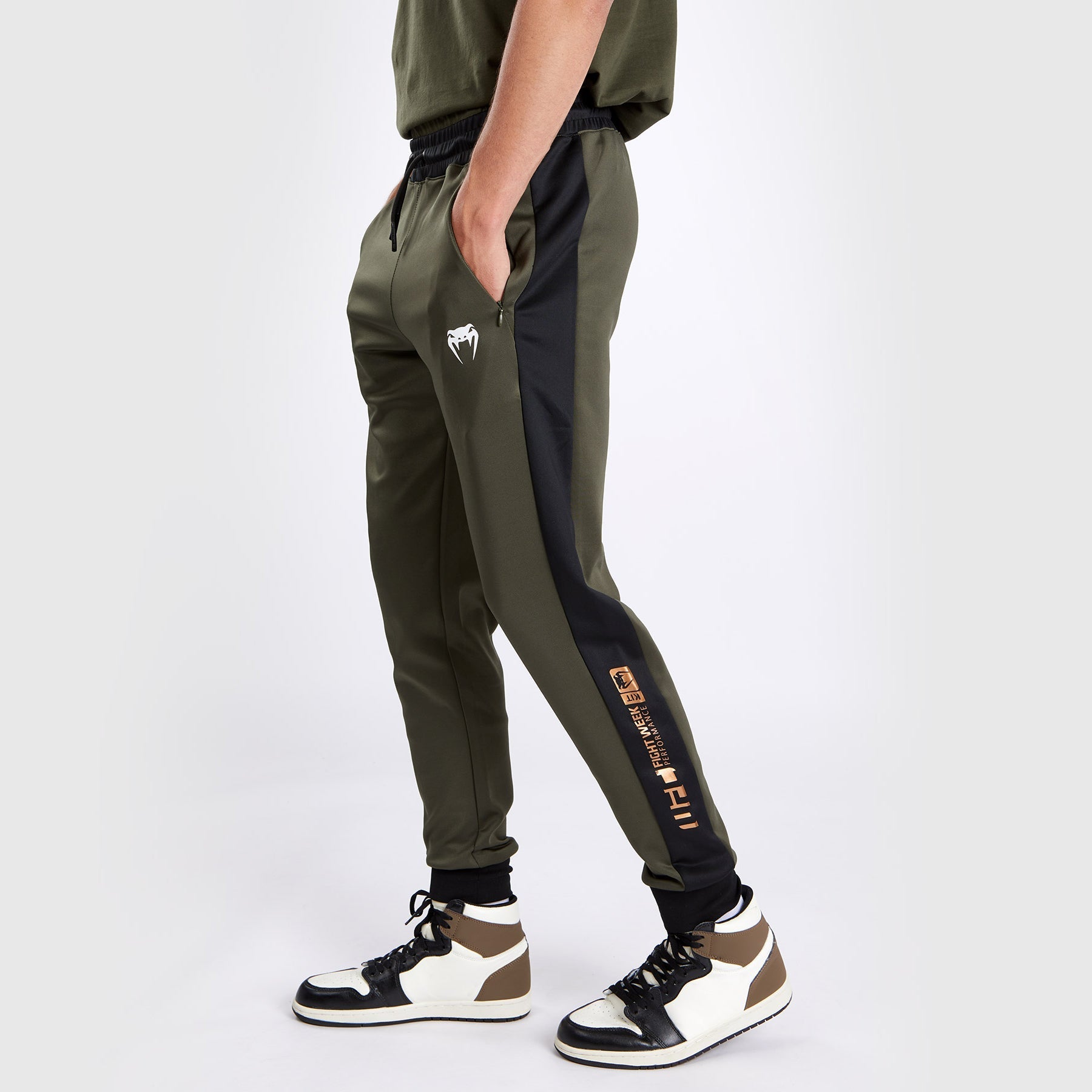 Venum UFC Adrenaline Fight Week Men's Performance Jogging Pants - Khaki/Bronze | MMA Training, Gym Workout & Casual Streetwear