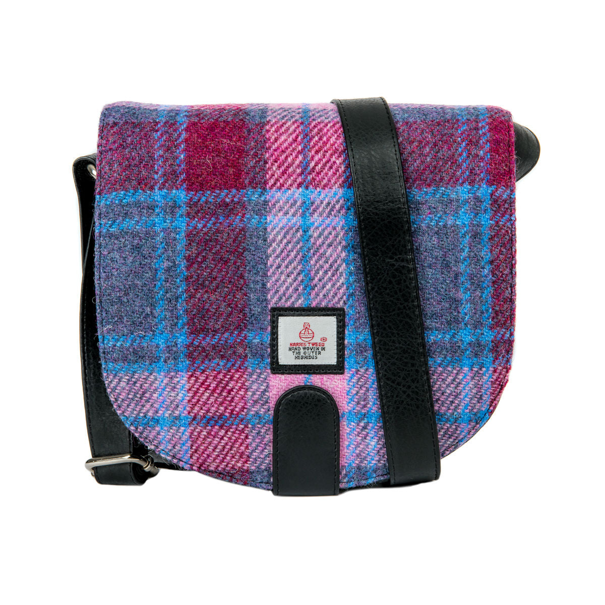 Harris Tweed & Leather Crossbody Bag for Women - Vintage Style Shoulder Purse - Perfect for Travel, Work, and Everyday Use