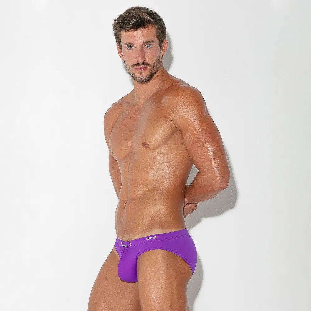 Code 22 Deep Mini Swim Brief 24053 Violet - Stylish Men's Swimwear for Beach, Pool & Vacation