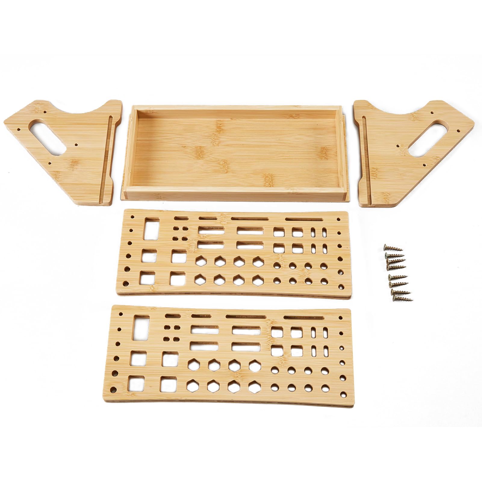ESYTEOOT Bamboo Screwdriver Organizer - Desktop Tool Stand for Hand Tools & Repair Equipment Storage | Perfect for Workshop, Garage & DIY Projects