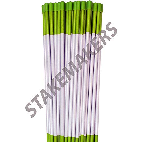 100-Pack Reflective Fiberglass Driveway Markers - 5/16