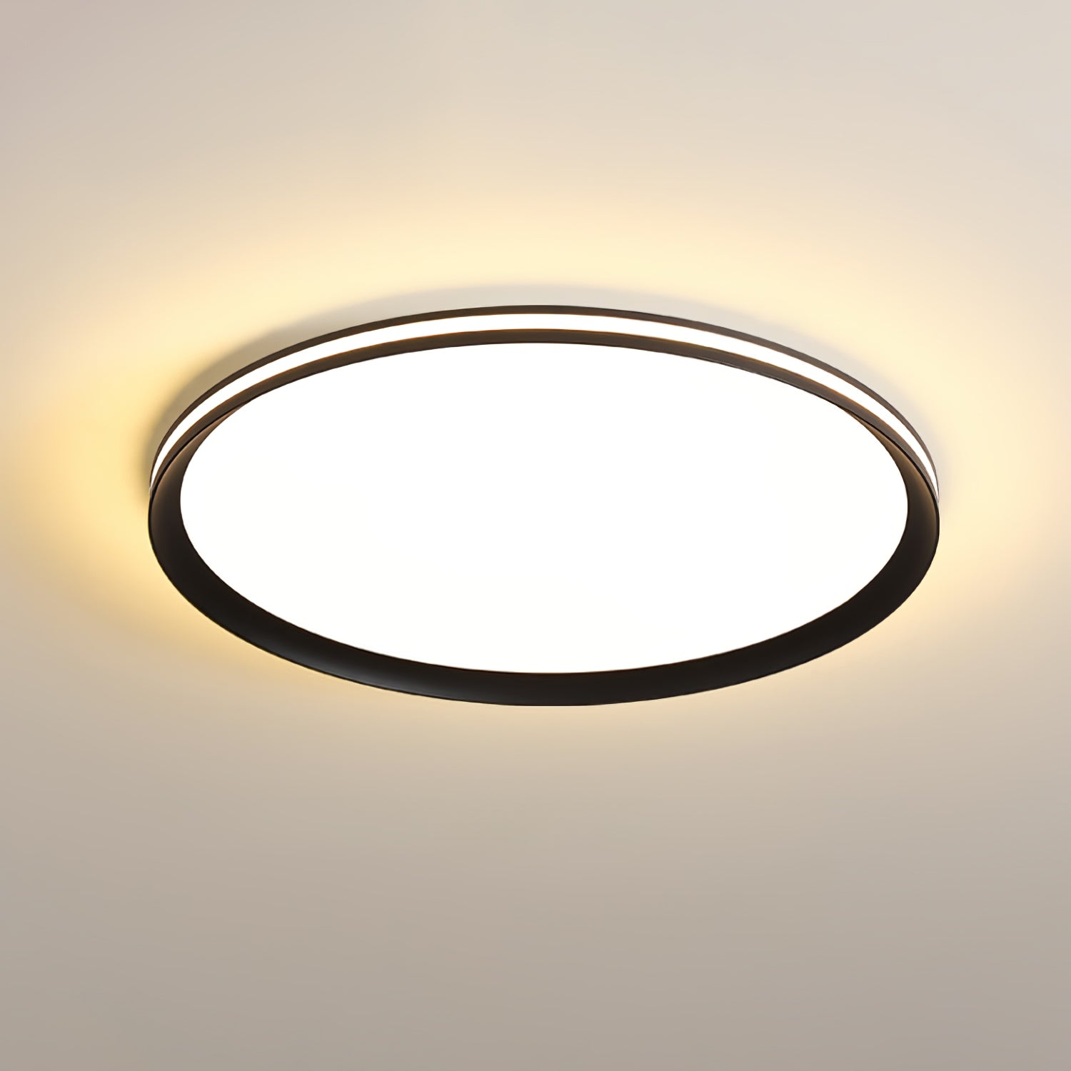Modern Acrylic Circular LED Ceiling Light Fixture - Energy Efficient Dimmable Ambient Lighting for Living Room, Bedroom, Kitchen & Office