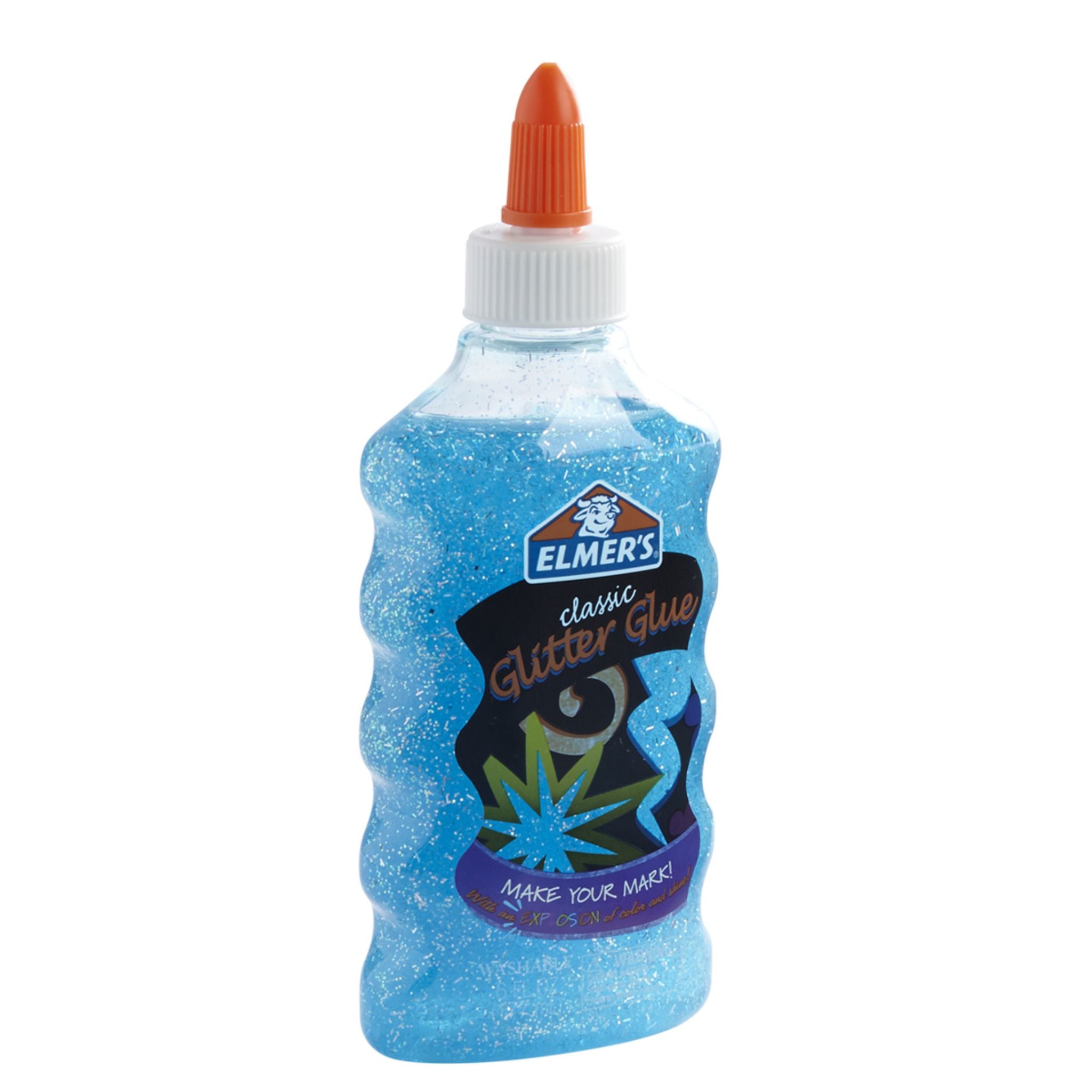 Elmer's Glitter Glue - Washable Blue Glue for Crafts (6 oz) - Perfect for DIY Projects, School Art, and Kids' Creative Activities
