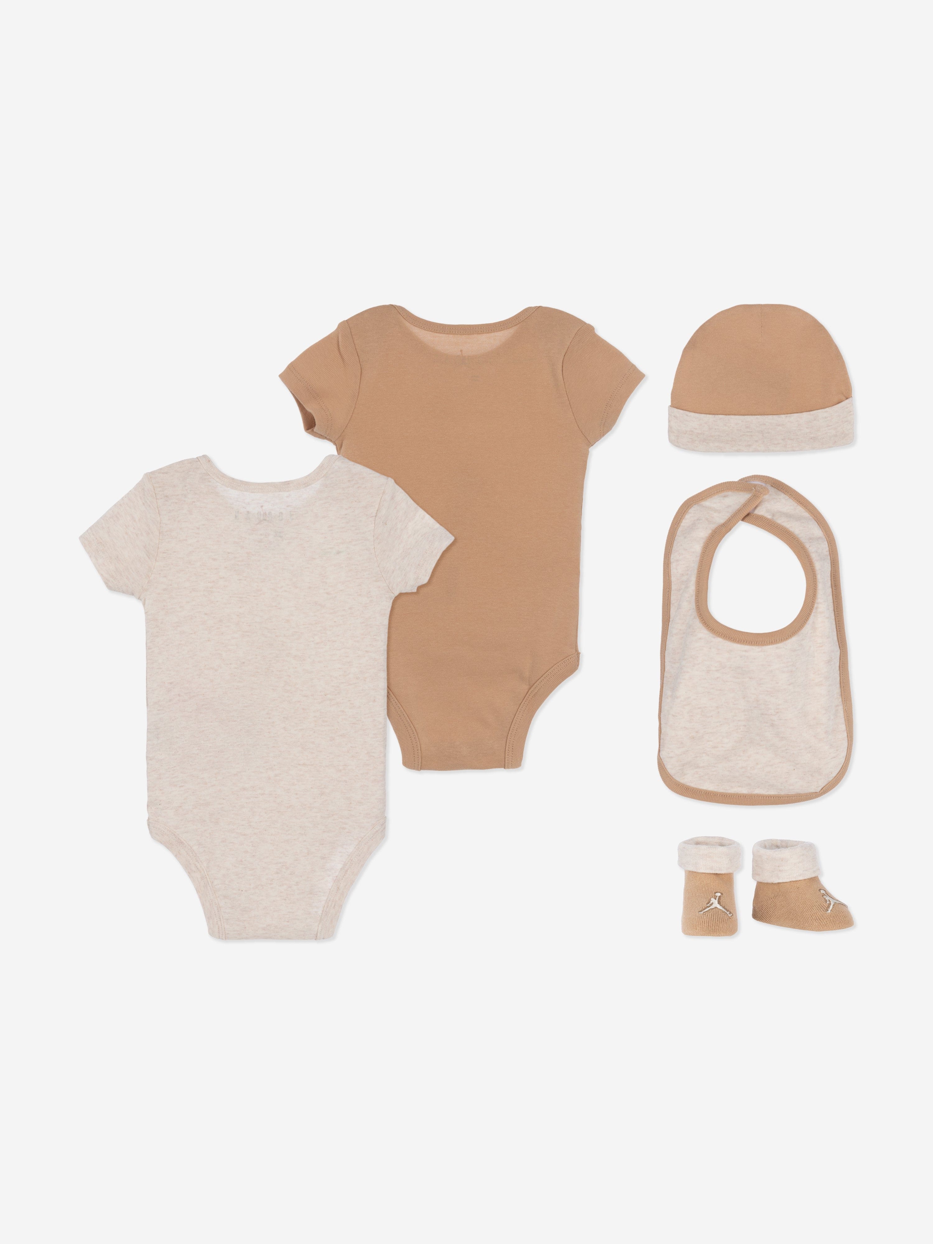 5-Piece Baby Bodysuit Set in Brown - Soft Cotton Onesies for Newborns & Infants - Perfect for Everyday Wear, Playtime & Photo Shoots