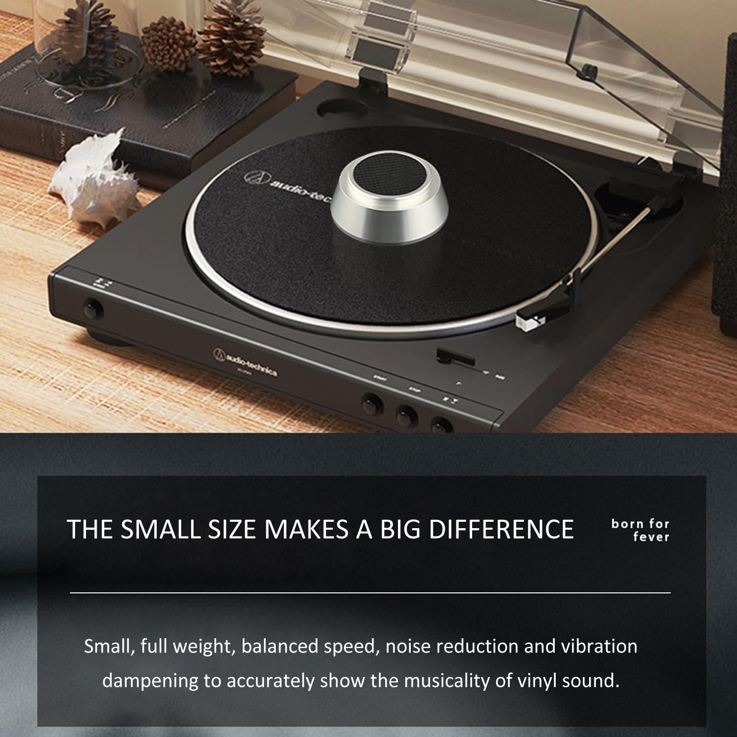 Premium Turntable Weight (CF330) - Vinyl Record Stabilizer for DJs & Audiophiles - Perfect for Home Studios & Live Performances