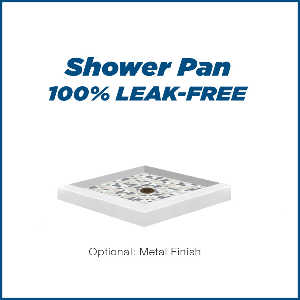 DIY Shower Remodel Kit - Natural Buff Sistine Stone & Newport Mosaic Accent Tiles for Bathroom Corner Upgrade | Waterproof & Easy Installation for Shower Walls, Backsplash, and Bathroom Renovation