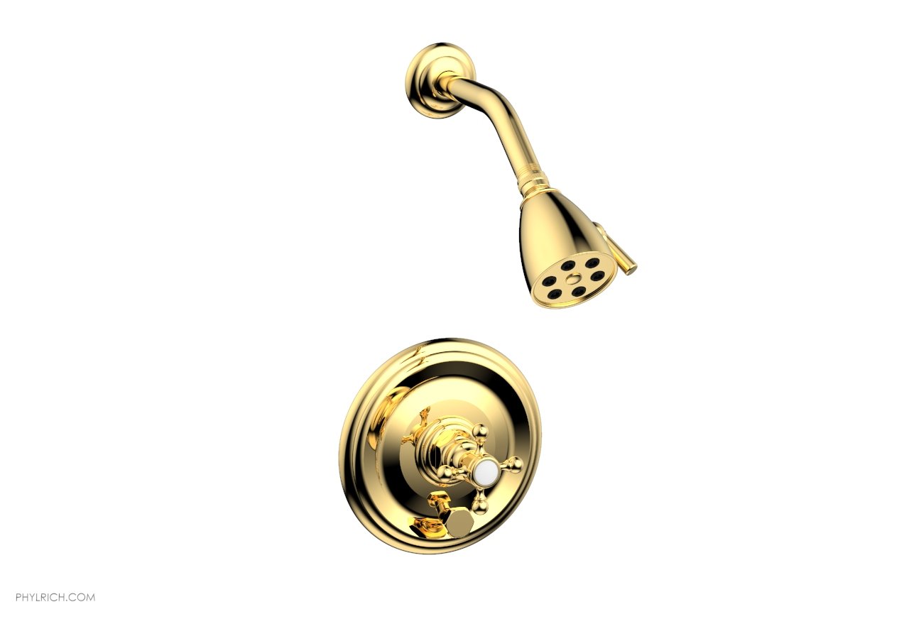 HEX TRADITIONAL Pressure Balance Shower and Diverter Set (No Spout) 4 151 - Perfect for Bathroom Renovation and Modern Home Upgrade