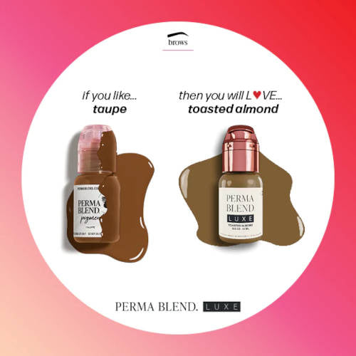 Perma Blend Luxe Toasted Almond Pigment - Professional Cosmetic Tattoo Ink for Eyebrows & Lips | Perfect for Microblading, Ombre Brows & Permanent Makeup Artists