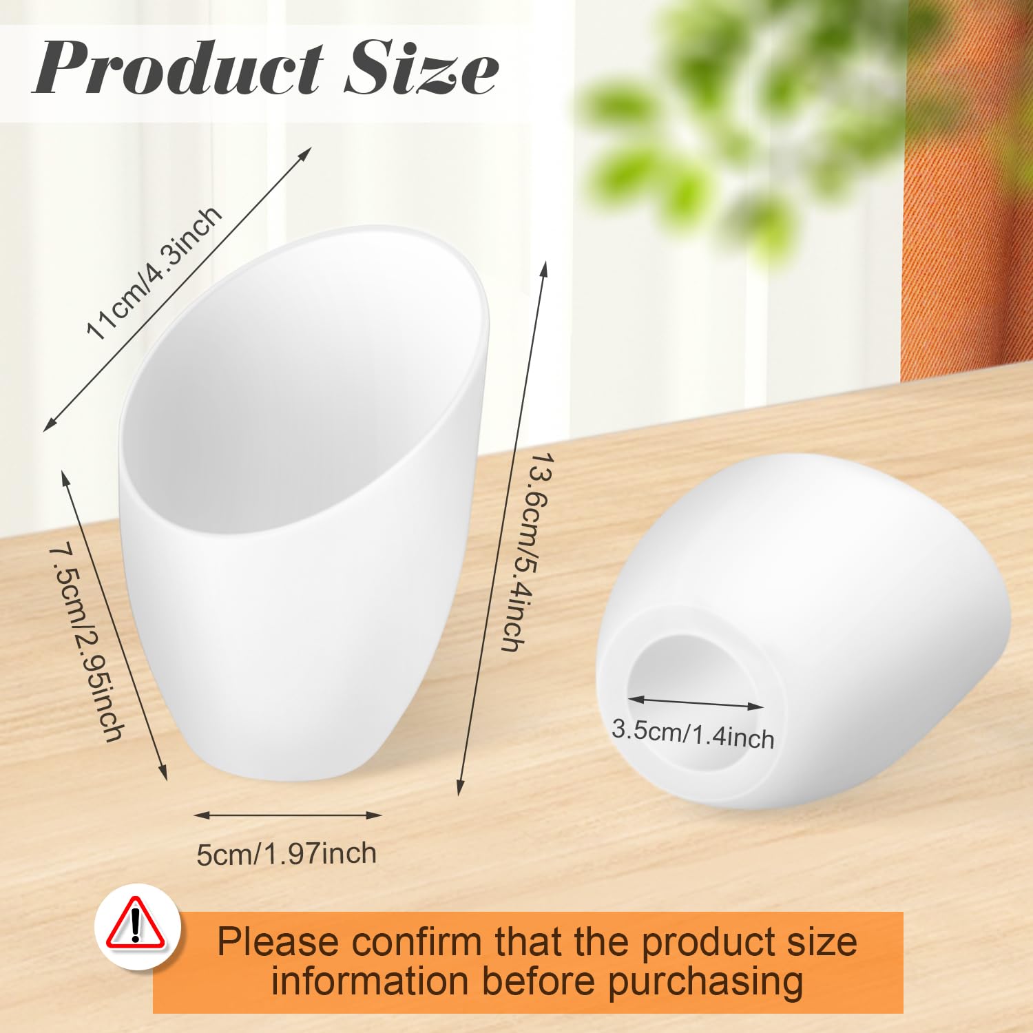 5-Pack White Plastic Horseshoe Lamp Shades - 35mm (1.4