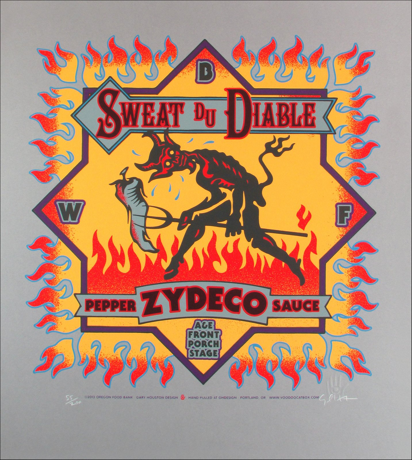 Waterfront Blues Poster 2013 - Sweat du Diable Limited Edition - Signed by Artist Gary Houston - Perfect for Music Lovers & Blues Festival Decor