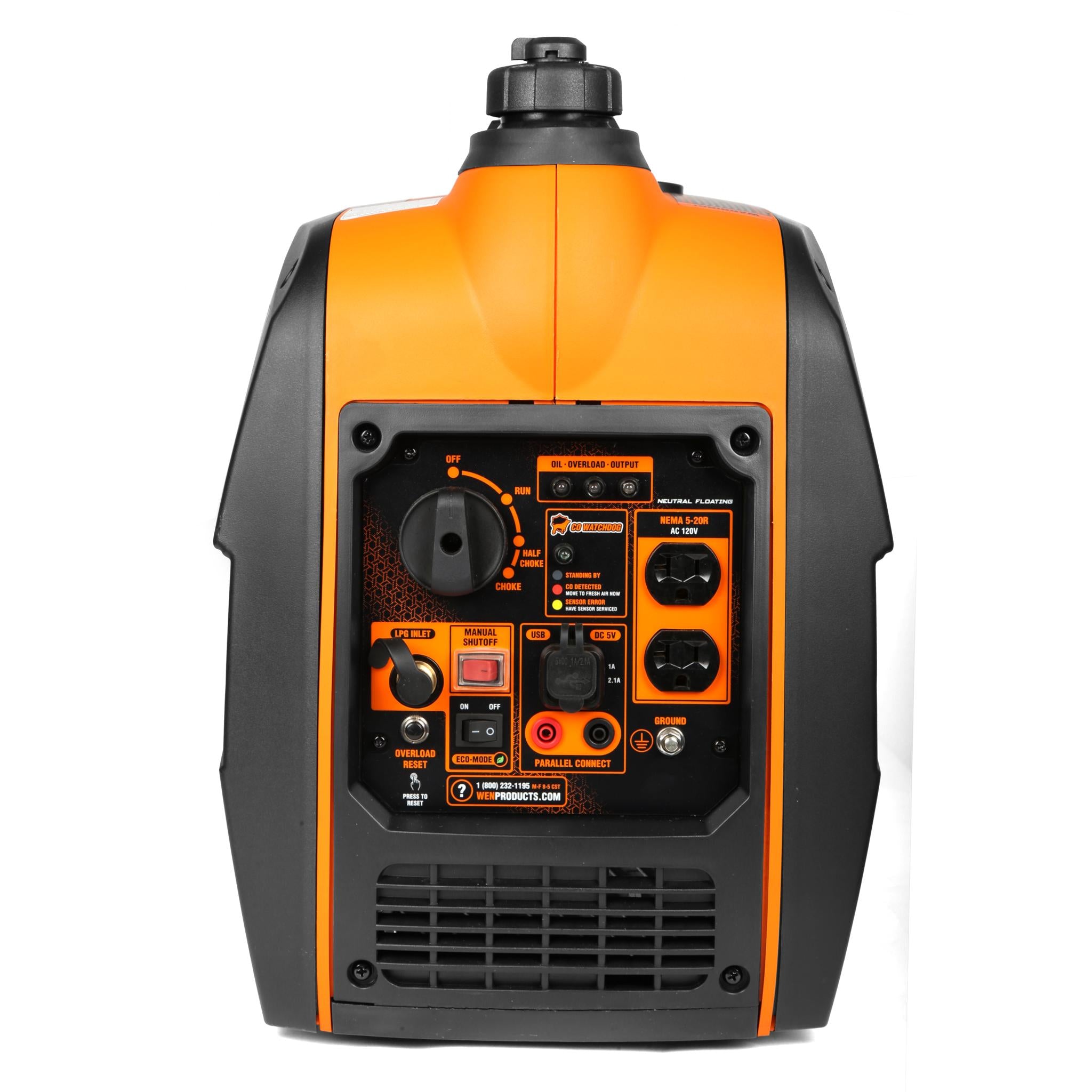 WEN DF250iX 2500W Super Quiet Portable Dual Fuel Inverter Generator with CO Sensor & Fuel Shut Off - Perfect for Camping, RV Trips & Emergency Power Backup