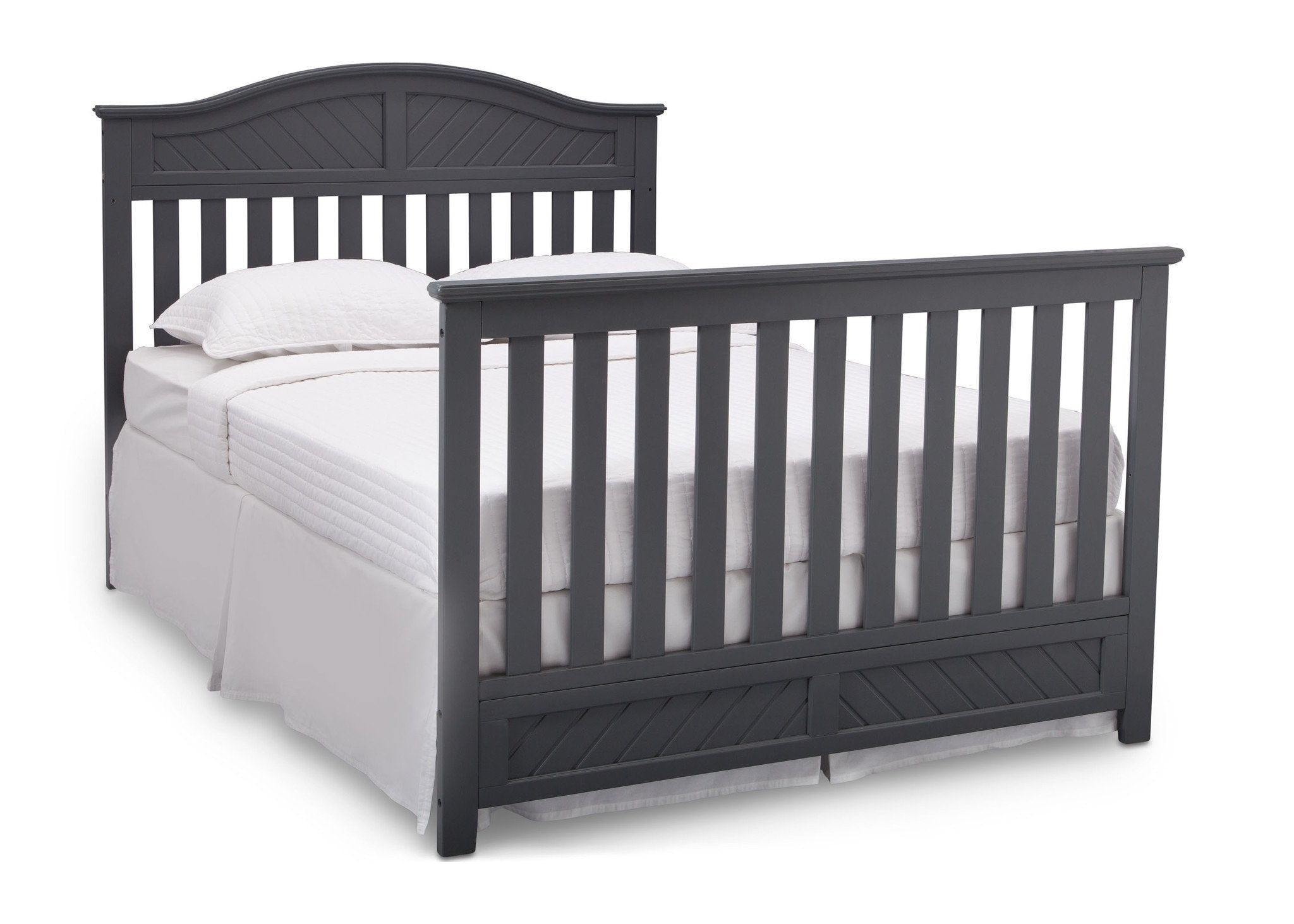 Bennington Elite Curved 4-in-1 Convertible Crib - Modern Nursery Furniture for Baby to Toddler Bed Transition | Perfect for Small Spaces & Stylish Nurseries