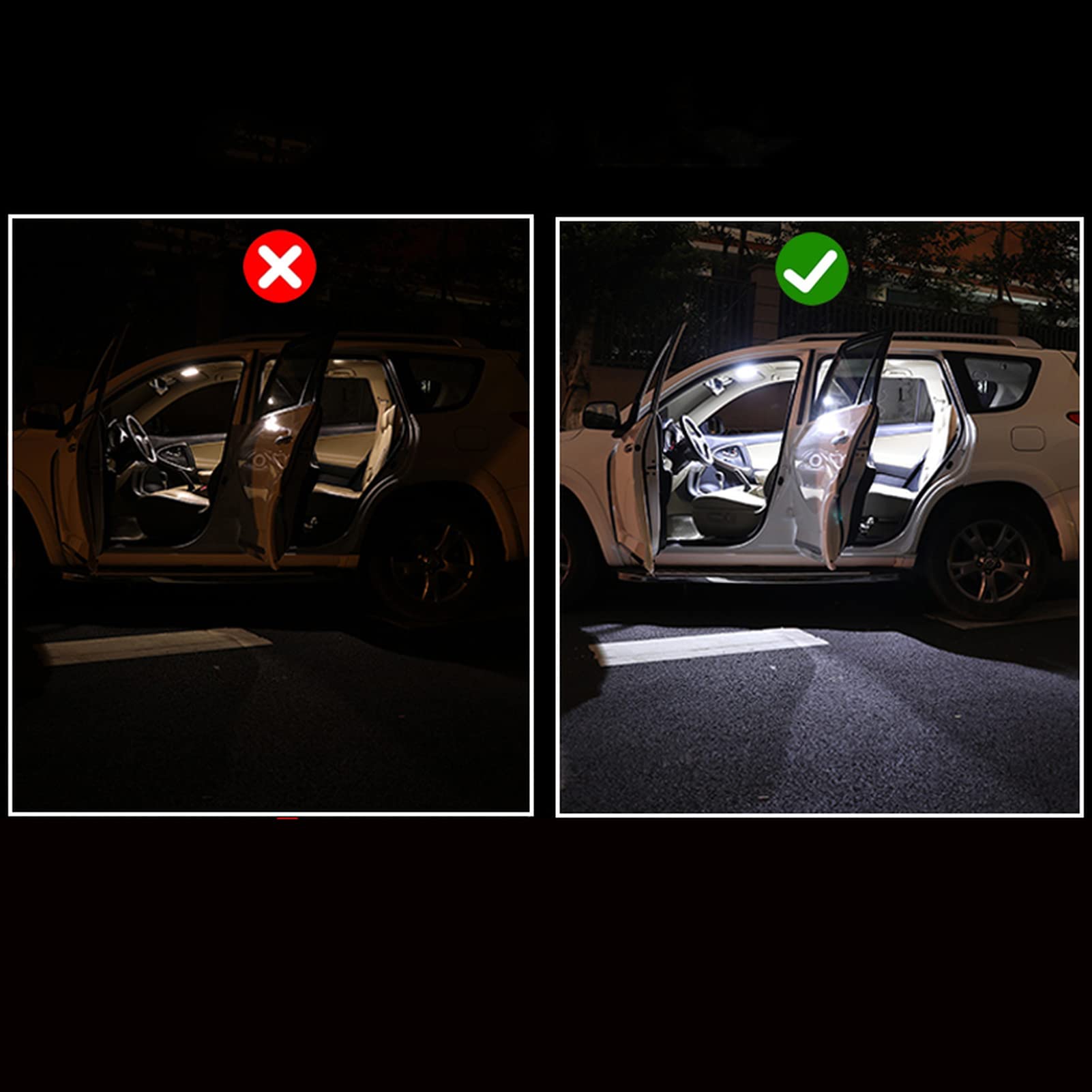 11pcs White LED Interior Light Bulbs for Opel Zafira B 2005-2014 - Canbus Error-Free Glove Box, Trunk & Dome Lights - Upgrade Your Car Lighting for Night Driving & Interior Ambience