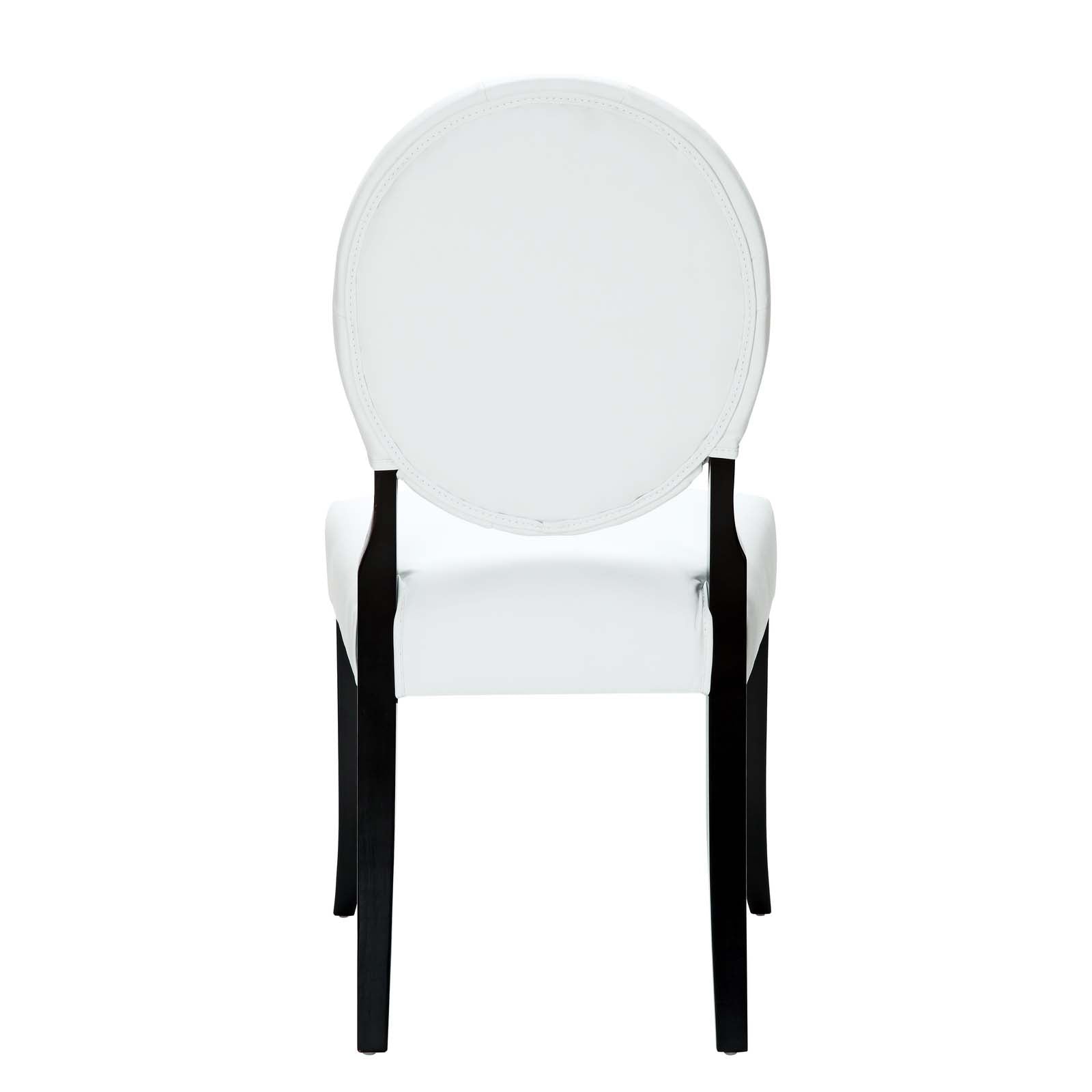 Button Dining Vinyl Side Chair - Modern Upholstered Kitchen Chairs Set of 2, Comfortable Padded Seat for Dining Room, Kitchen, Breakfast Nook & Small Spaces