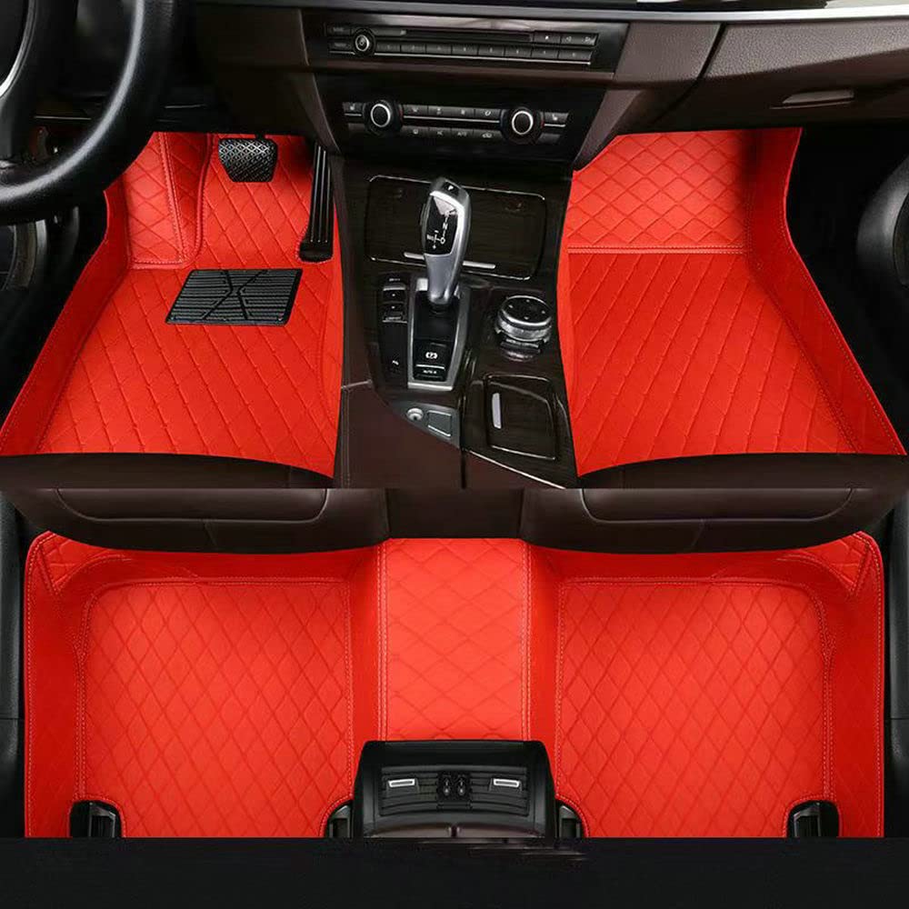 Custom ARAAO Car Floor Mats for Men & Women - Anti-Slip Luxury Floor Liners for Sedan, SUV & Sports Cars (Red) - Perfect for Everyday Driving, Road Trips & Car Protection