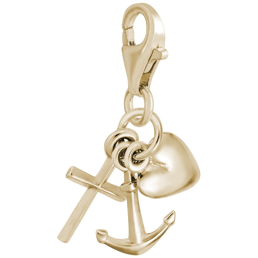 Faith Hope Charity Charm Pendant with Lobster Claw Clasp - Silver Jewelry Charms for Bracelets & Necklaces - Perfect for Gifts, DIY Jewelry Making and Everyday Wear