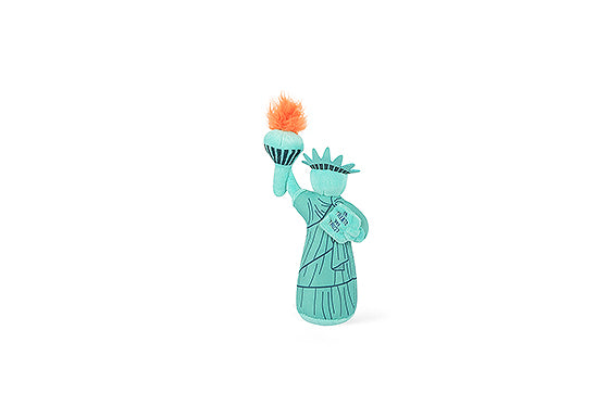 P.L.A.Y. Totally Touristy Squeaky Plush Dog Toy - Statue of Liberty Design | Fun Chew Toy for Small & Medium Dogs | Perfect for Travel & Patriotic Playtime