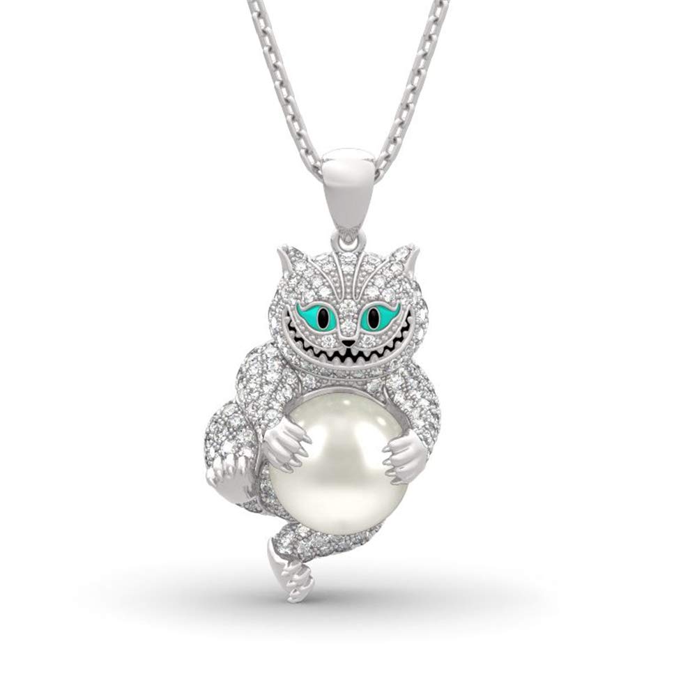 Jeulia Sterling Silver Cat Necklace for Women - Elegant Disappearing Cat Pendant Gift for Girlfriend, Wife, Engagement, Wedding & Anniversary - Comes with Jewelry Box | Perfect for Date Nights, Special Occasions & Everyday Wear