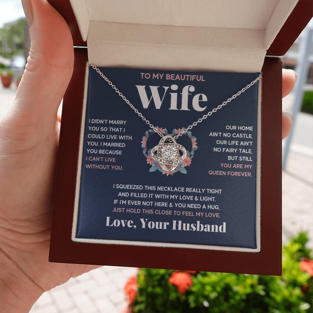 Personalized Romantic Necklace for Wife - Custom Engraved Jewelry Gift for Birthday, Valentine's Day & Anniversary | Heart Pendant with 