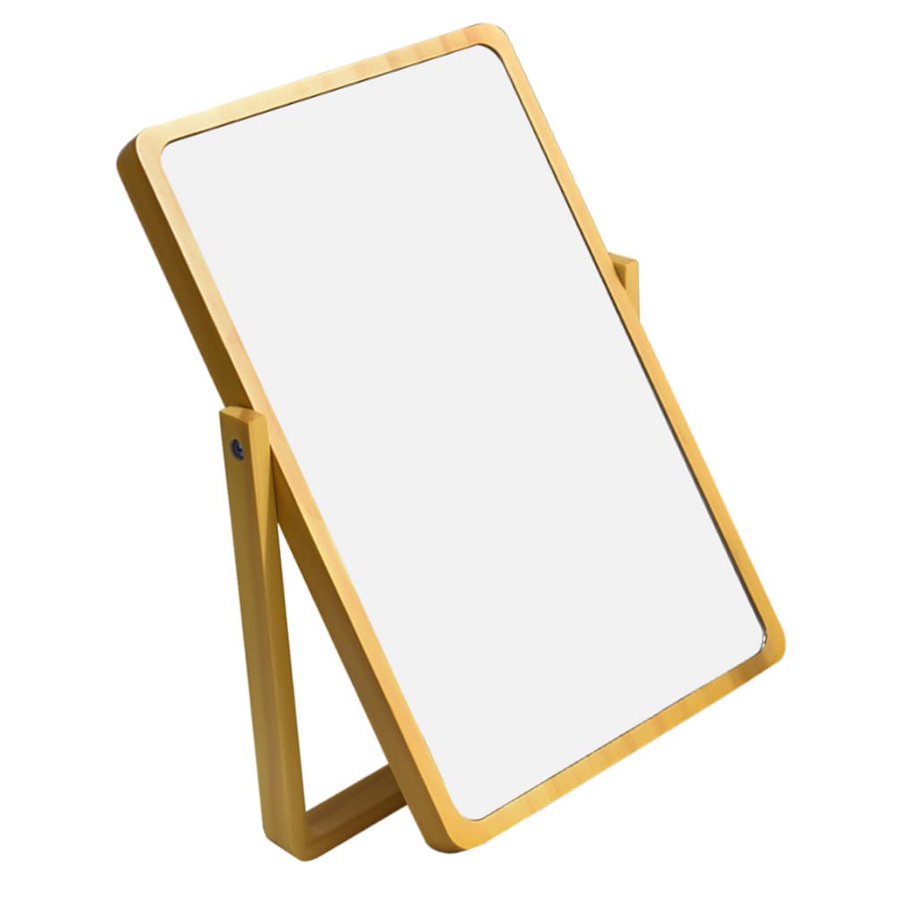 Uonlytech Wooden Table Mirror - Adjustable Standing Vanity Mirror for Makeup & Dressing, Compact Desktop Mirror for Bedroom, Living Room, Bathroom | Perfect for Applying Makeup, Styling Hair & Home Decor