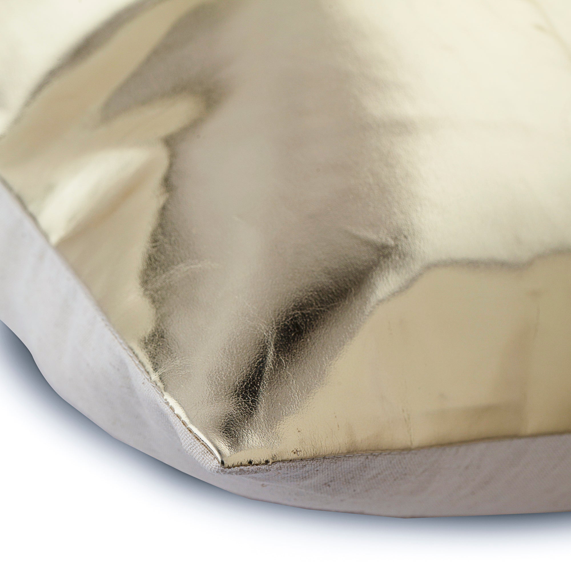 Better Half Gold Metallic Gold Faux Leather Throw Pillow Cover - Elegant Home Decor for Living Room, Bedroom, Sofa & Couch