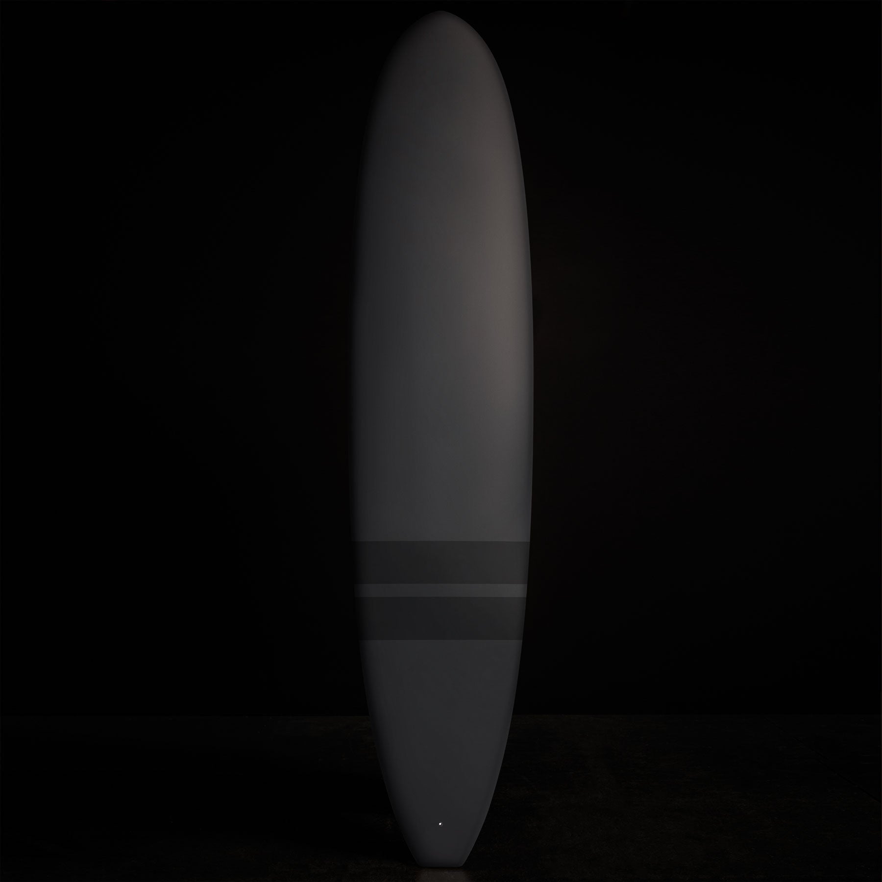 8'6 Classic Longboard Skateboard - Matte Black & Black Stripe Design - Perfect for Cruising, Carving & Downhill Riding