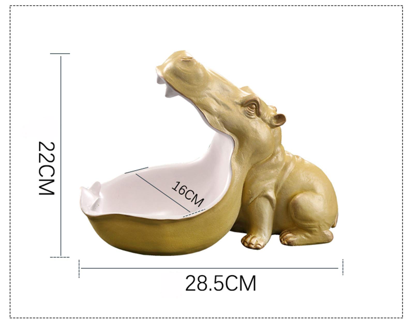 LILOVE 3D Hippo Sculpture Statue - Animal Figurine Home Decor, Storage Box & Tabletop Decoration - Perfect for Living Room, Office Desk & Gift Giving