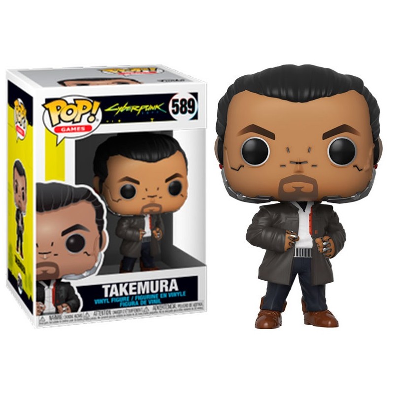 Cyberpunk 2077 Takemura Pop! Vinyl Figure #589 - Collectible Gaming Merchandise for Fans & Decor
