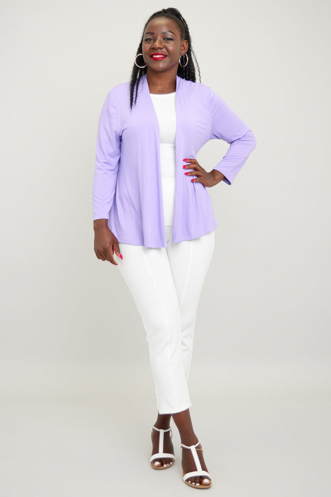 Kathy Jacket - Soft Lavender Bamboo Fabric Women's Lightweight Jacket for Spring & Fall Outdoor Activities