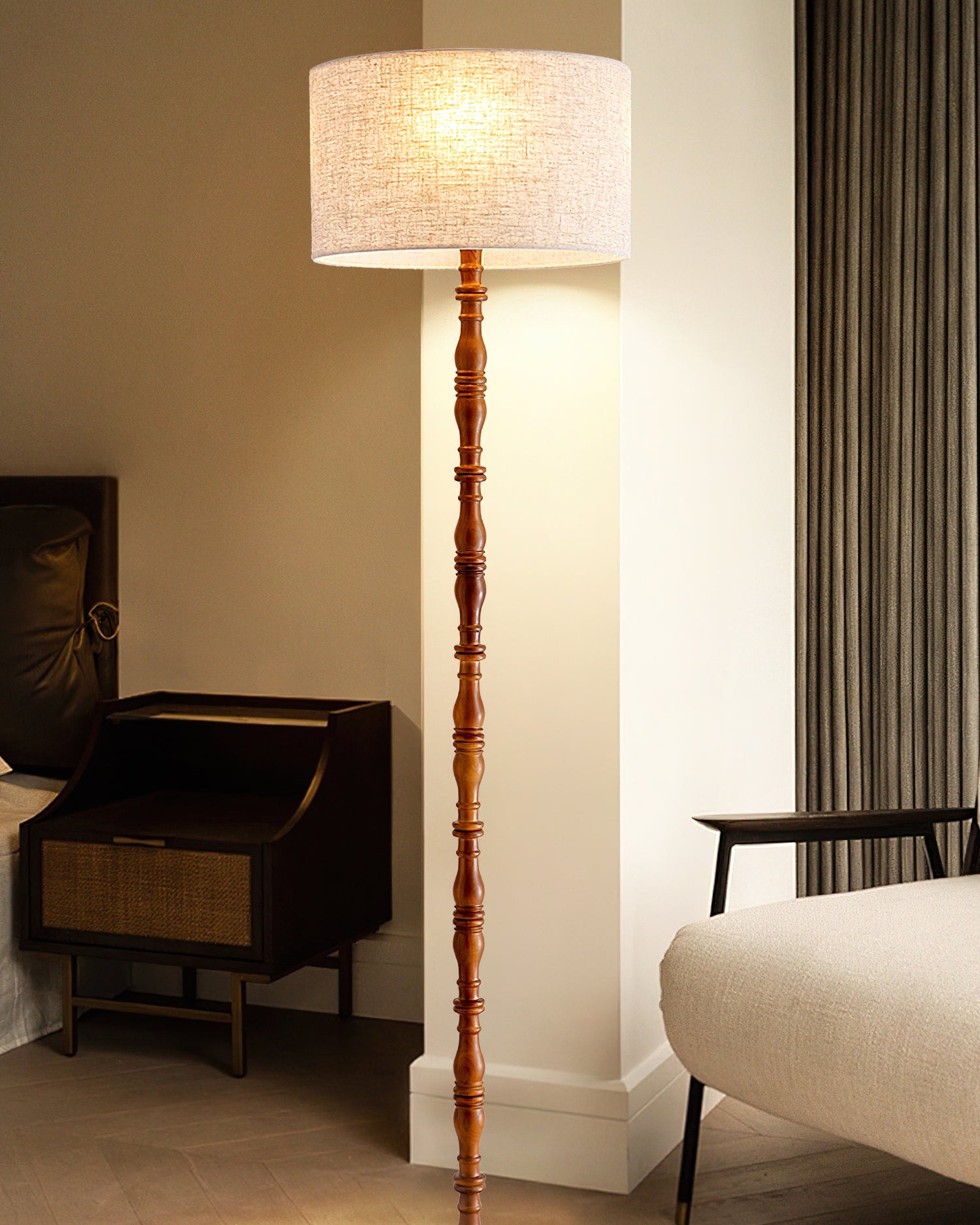 Modern Devansh Floor Lamp - Adjustable LED Standing Light for Living Room, Bedroom & Office - Bright & Energy Efficient Home Decor Lighting