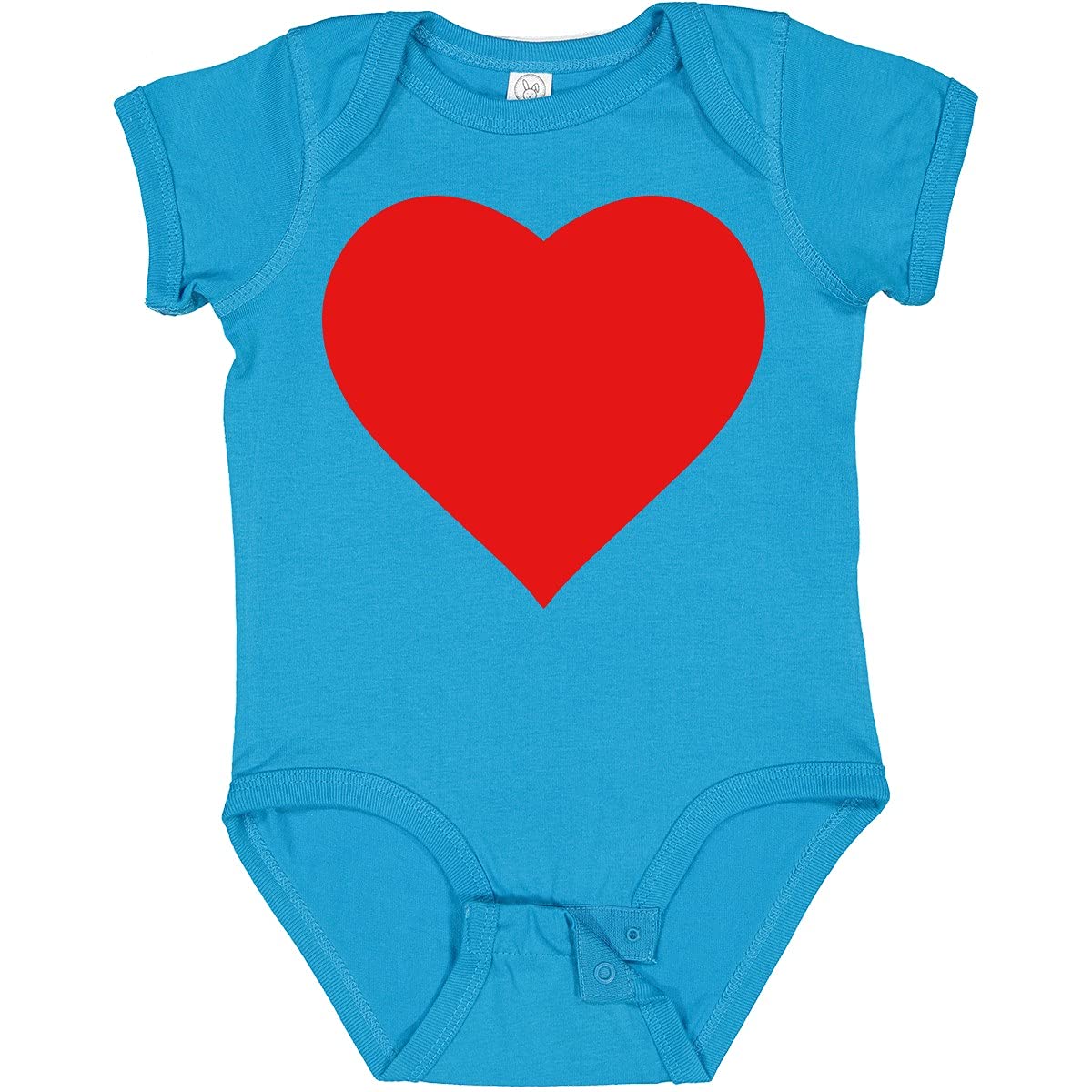 Inktastic Red Heart Baby Bodysuit - Soft Cotton Infant Onesie for Newborns & Toddlers - Perfect for Valentine's Day, Family Photos & Everyday Cute Outfits