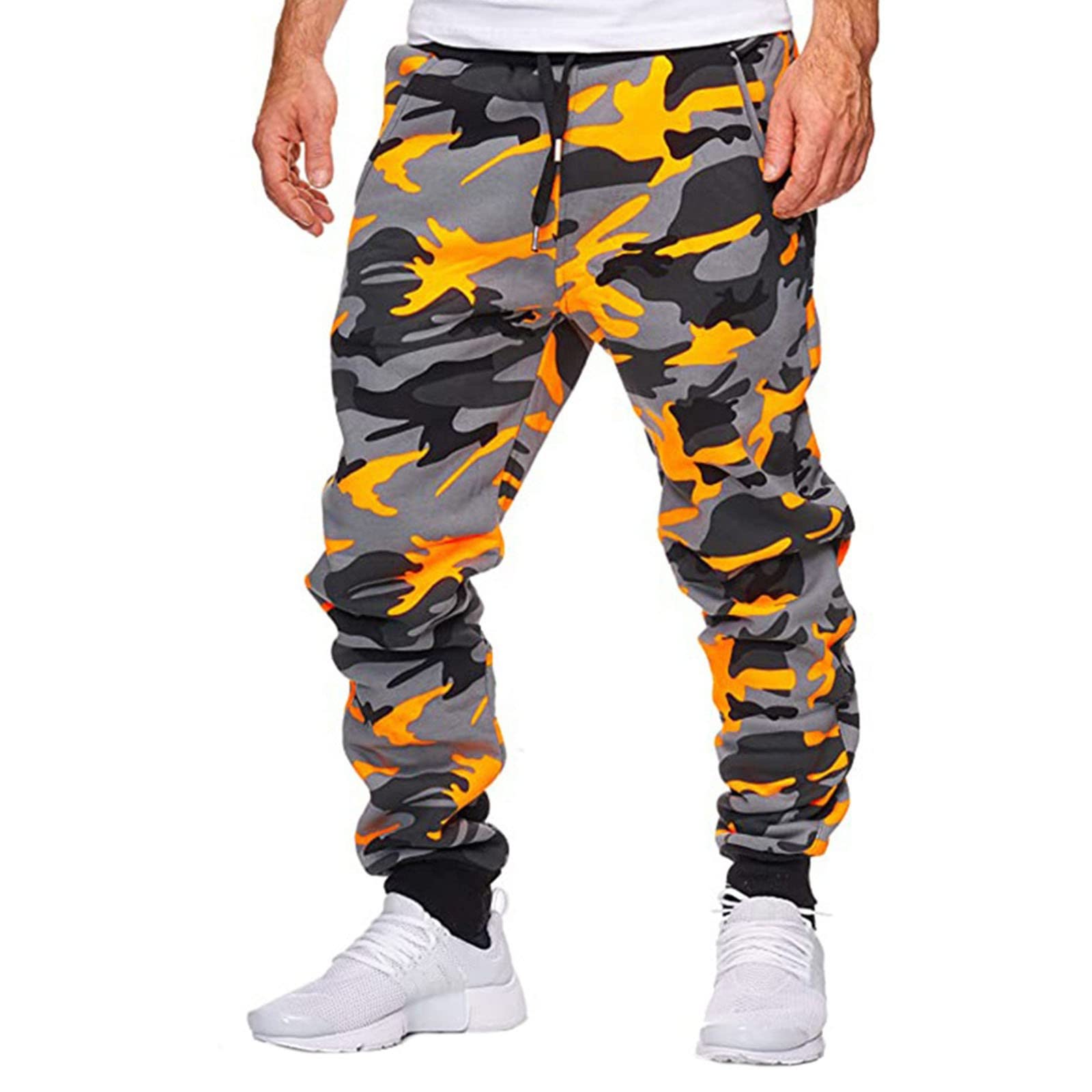 Men's Camouflage Print Jogging Pants - Casual Athletic Trousers for Running, Gym & Outdoor Activities | Breathable Fitness Pants with Plaid Design for Sports & Daily Wear