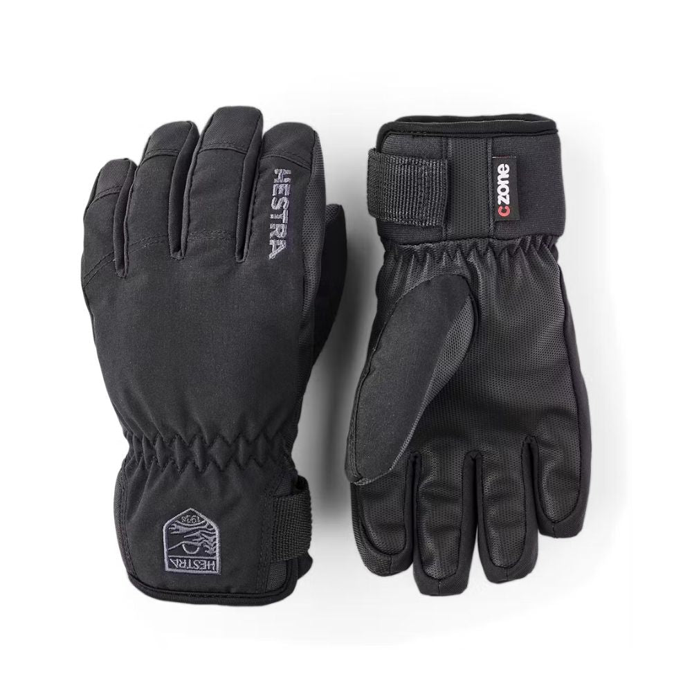 Hestra Ferox Primaloft Kids Ski Gloves - Waterproof Winter Gloves for Boys & Girls - Black (32990) - Perfect for Snowboarding, Sledding & Cold Weather Activities