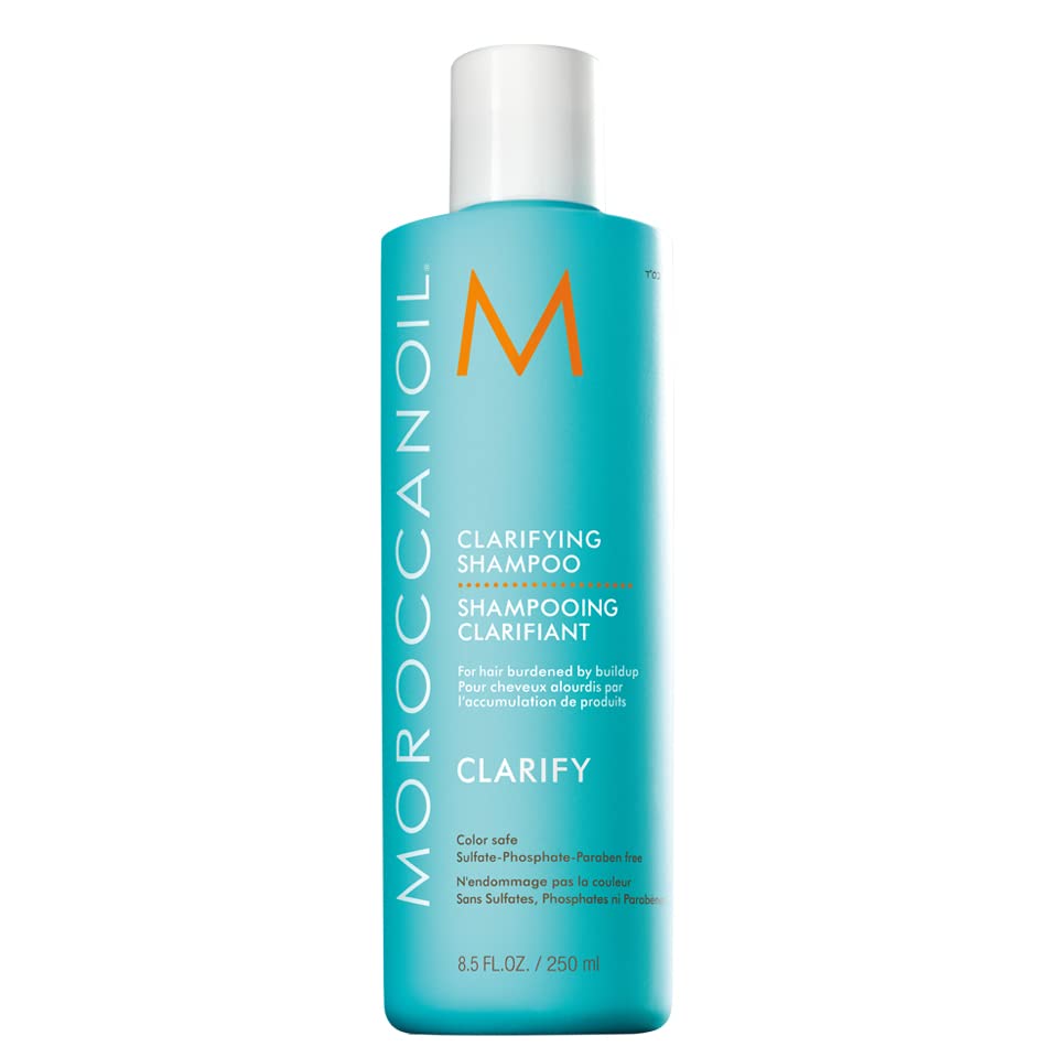 Moroccanoil Clarifying Shampoo for Color-Treated Hair - Deep Cleansing & Hydrating Formula with Argan Oil - Perfect for Removing Buildup & Revitalizing Dry Hair (Salon Quality, Sulfate-Free) - Ideal for Daily Use & Post-Swim Hair Care