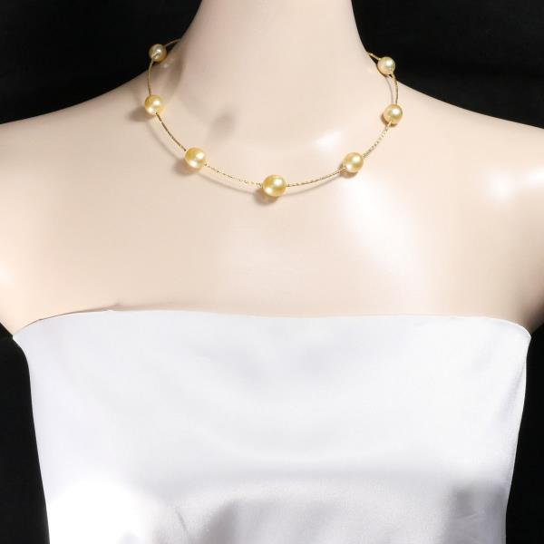 18K Yellow Gold South Sea Pearl Necklace - Elegant Women's Jewelry for Weddings, Parties & Special Occasions