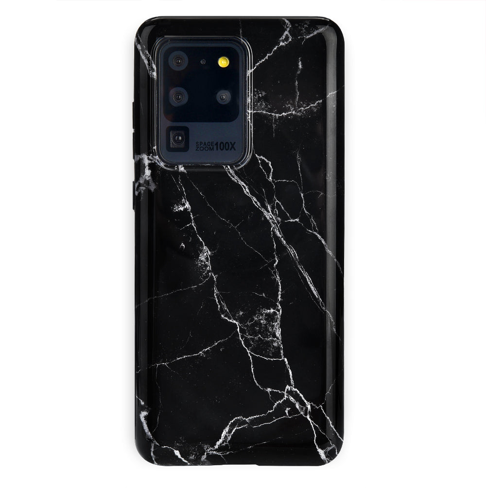 Samsung Galaxy Phone Case - Premium Black Marble Design | Slim Protective Cover for Samsung S21/S20/S10/S9 | Stylish & Durable for Everyday Use