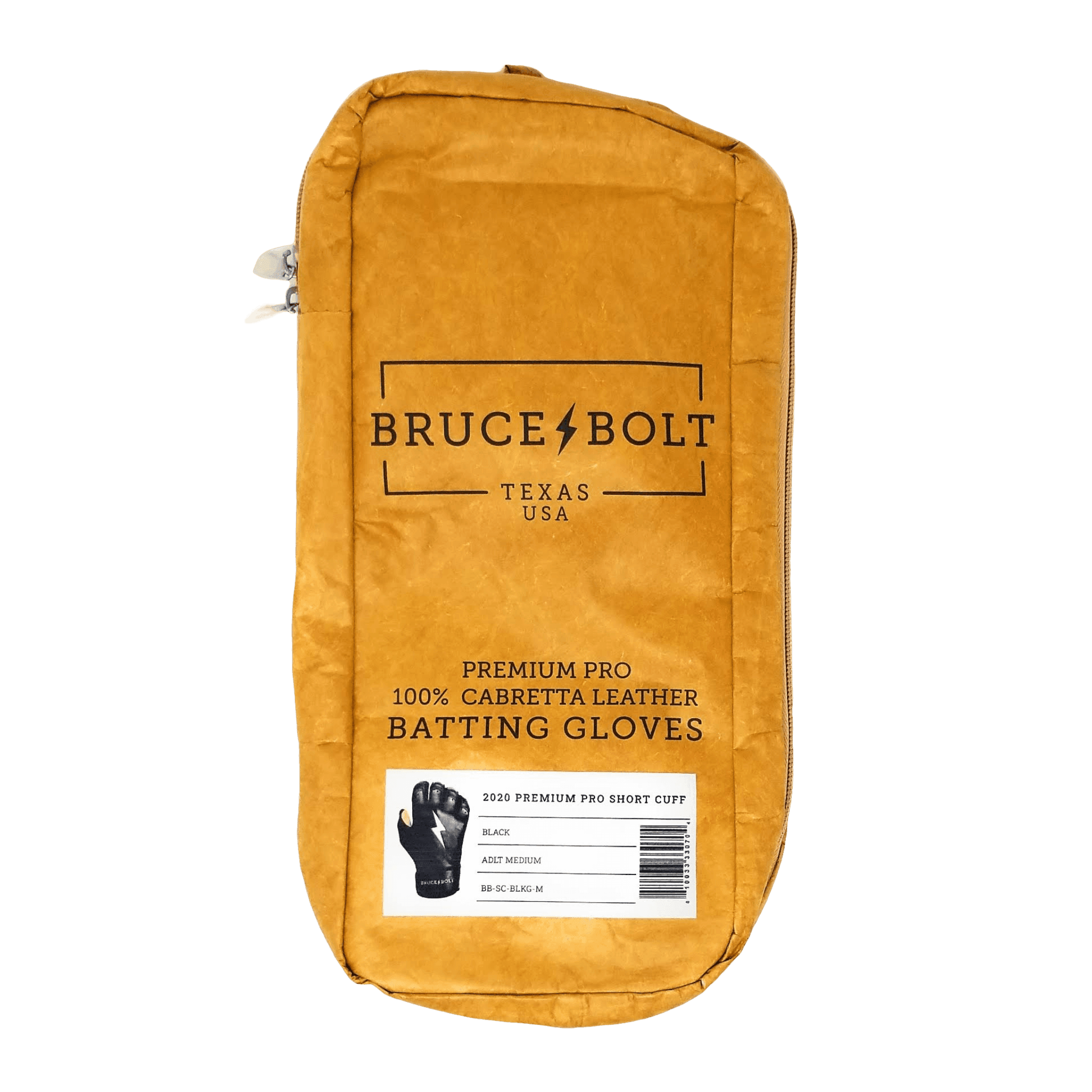Bruce Bolt PREMIUM PRO Short Cuff Batting Gloves for Baseball & Softball - Black - Perfect for Training, Games & Outdoor Sports