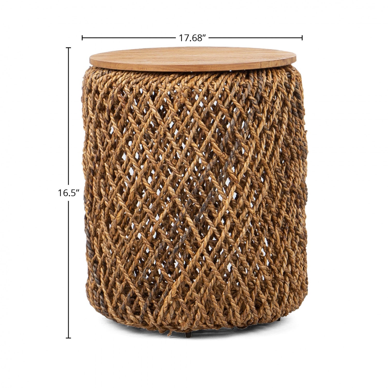Bayan Knut Large Side Table - Brown Wood End Table for Living Room, Bedroom, or Office - Perfect for Holding Lamps, Books, and Decor