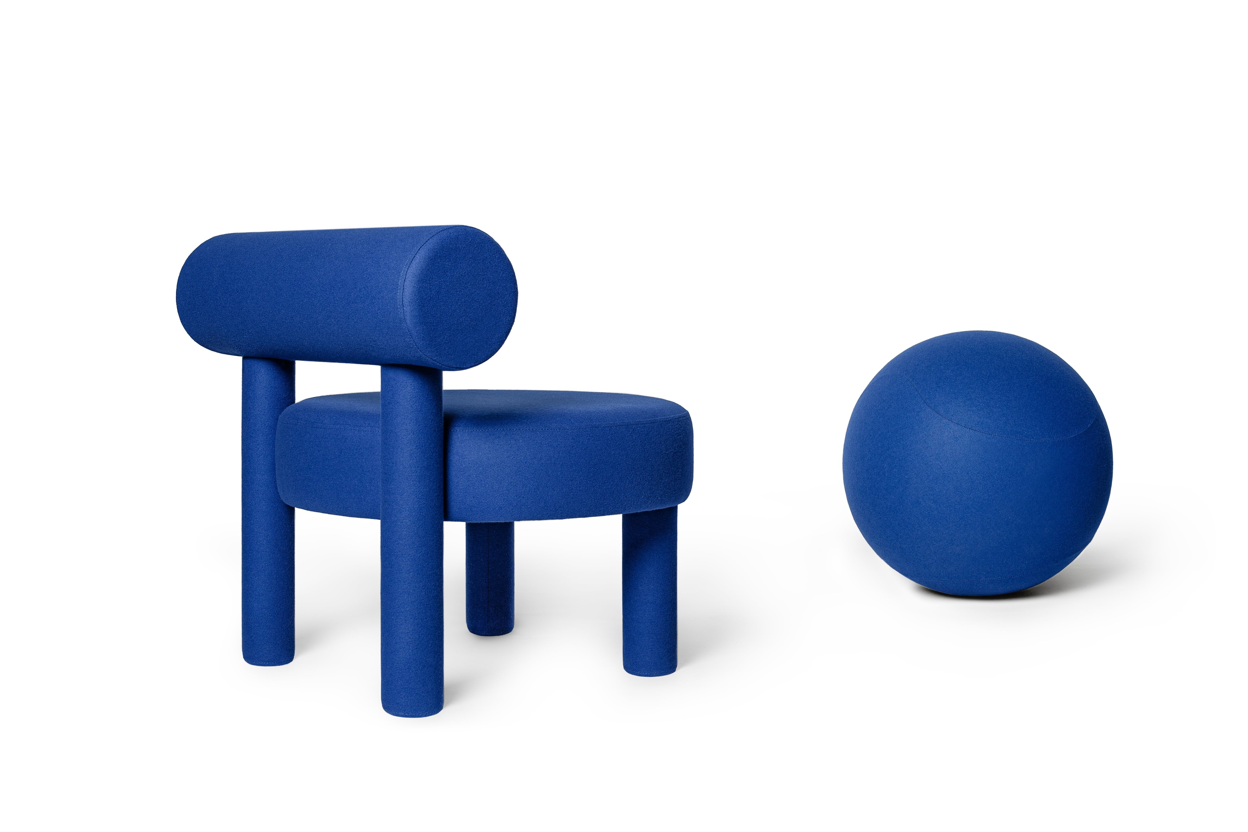 Noom Gropius Spheric Ottoman - Modern Round Footrest Pouf with Storage | Perfect for Living Room, Bedroom & Office Decor