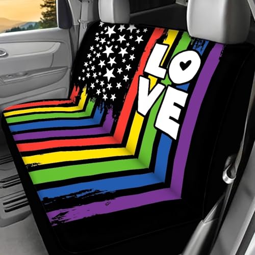 1 Rainbow Love American Flag