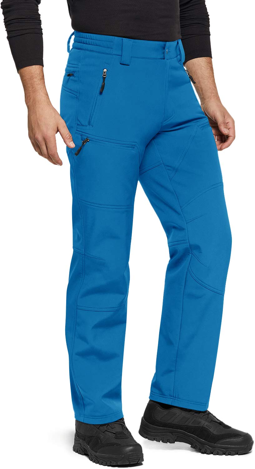 **TSLA Men's Waterproof Softshell Cargo Pants - Fleece-Lined Snow Ski & Snowboard Pants for Hiking, Outdoor Work & Winter Sports**    *(Perfect for Skiing, Snowboarding, Hiking, Outdoor Work & Cold Weather Activities)*