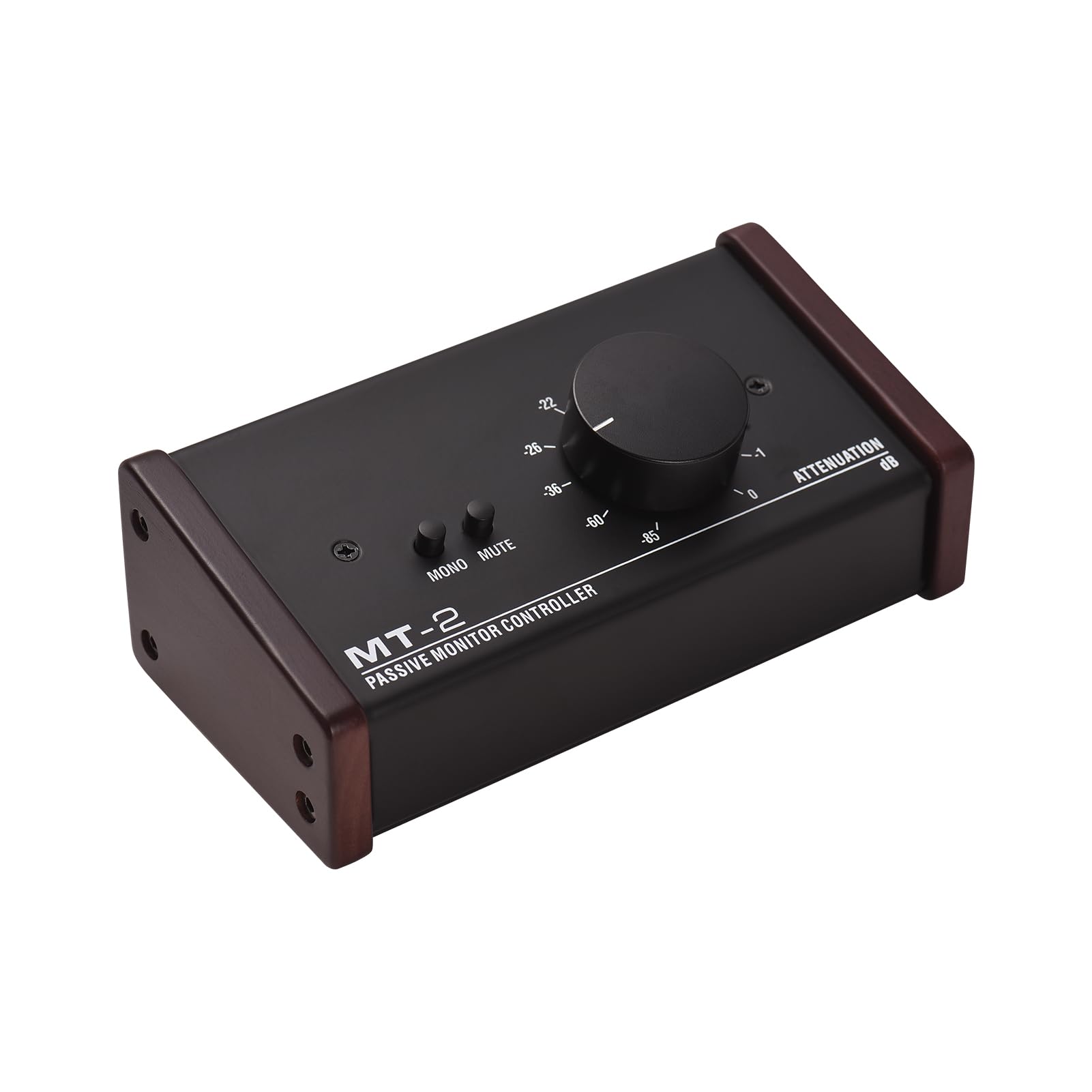 Professional Passive Monitor Controller with XLR & 3.5mm Inputs/Outputs - Attenuation Control & Mute Function for Studio Audio Equipment | Perfect for Home Recording, Mixing, and Mastering