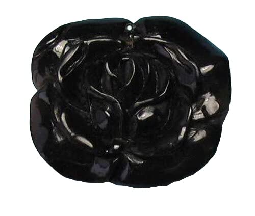 Flora Carved Horn Rose Flower Pendant Bead 10078 for DIY Jewelry Making - Perfect for Necklaces, Bracelets & Craft Projects